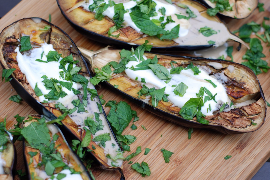 Aubergines grillées