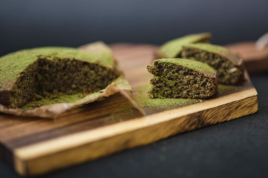 Gâteau au thé matcha