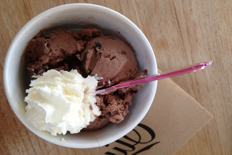 Glace au chocolat sans sorbetière