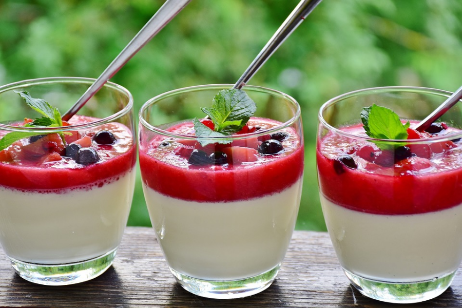 Panna cotta à la framboise