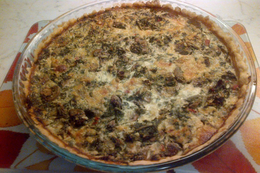 Quiche brocoli lardons