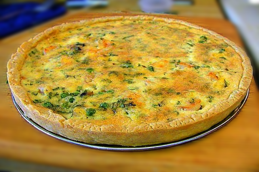 Quiche poireaux saumon fumé