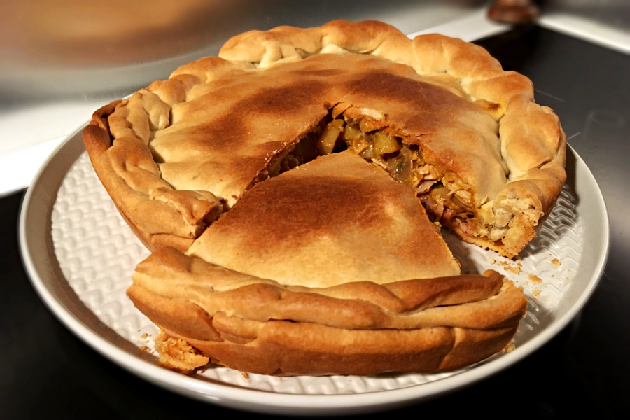 Tourte au poulet et zestes de citron