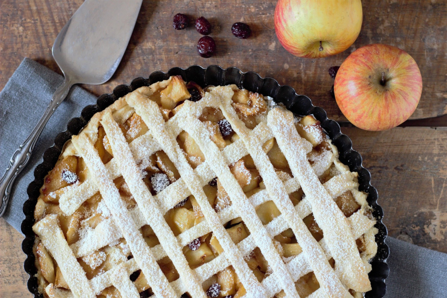 Apple pie aux cranberries