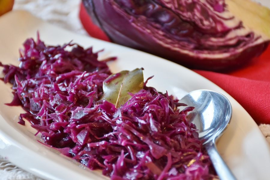 Salade chou rouge myrtilles