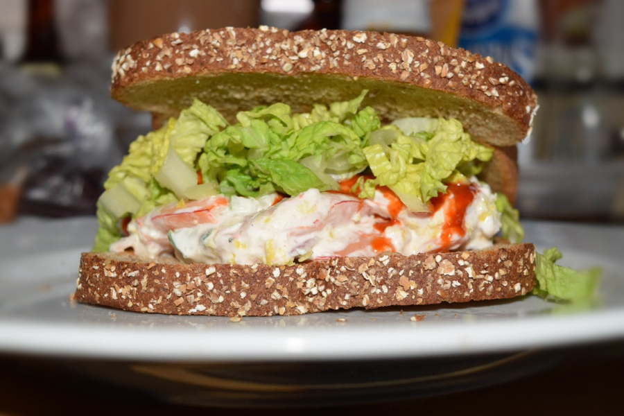 Sandwich crevettes et Saint Môret