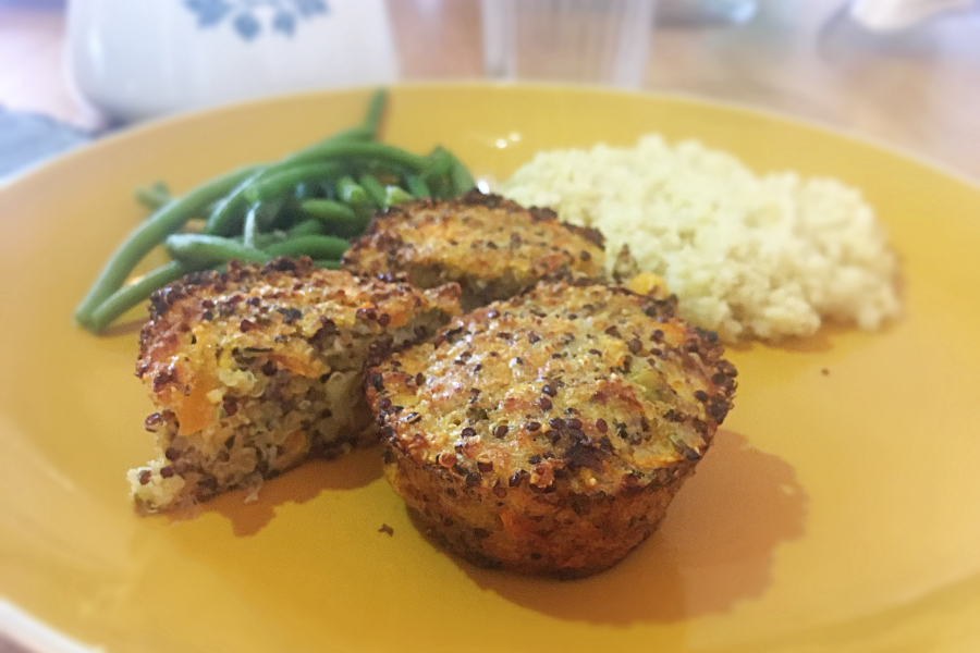 Galettes de quinoa aux légumes