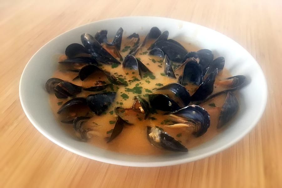 Moules au pamplemousse