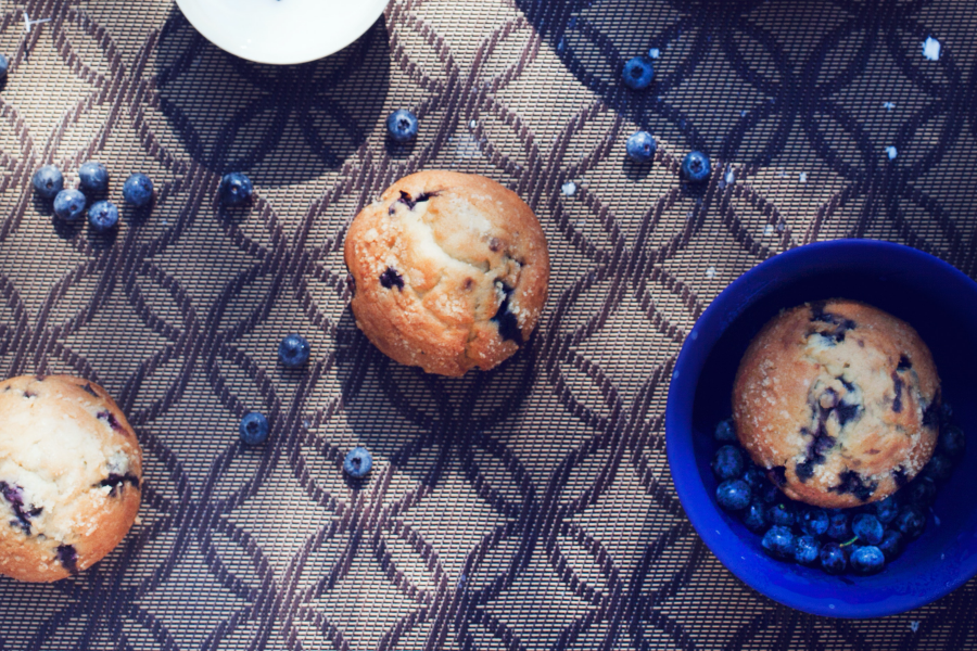 Muffin fondant aux myrtilles