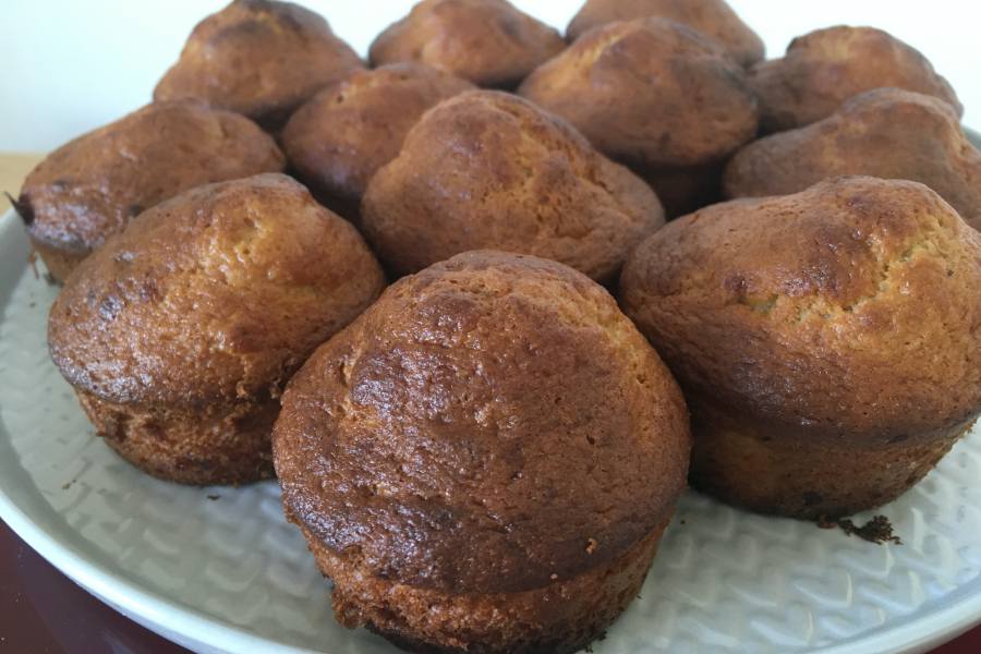 Muffins à la banane et aux pépites de chocolat