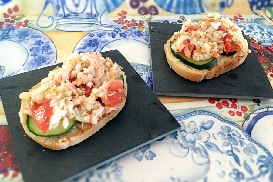 Salade de riz au saumon sans sel