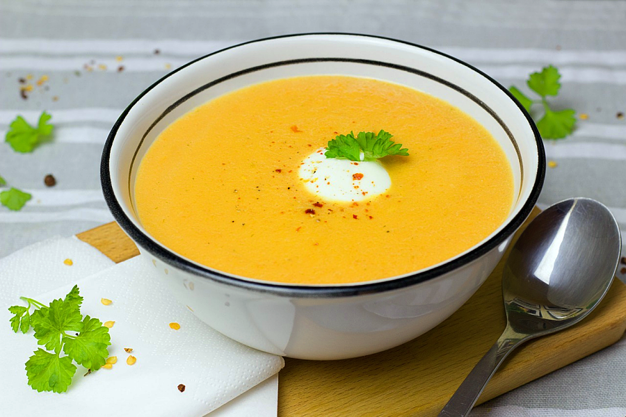 Soupe de carottes à l'orange