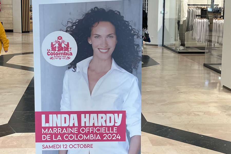 Linda Hardy marraine de l'édition 2024 de la Marche Rose « La Colombia »